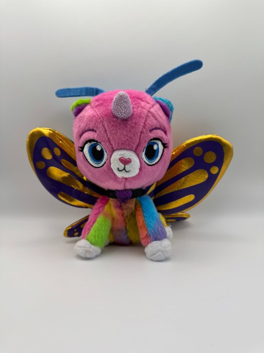 Rainbow Butteryfly Unicorn Kitty 6" Plush